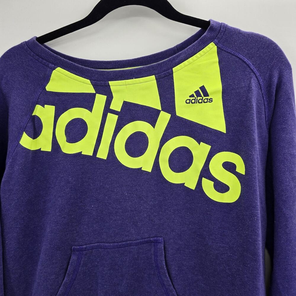 Adidas Purple Pullover Sweatshirt Womens Large Athleisure - Picture 4 of 8
